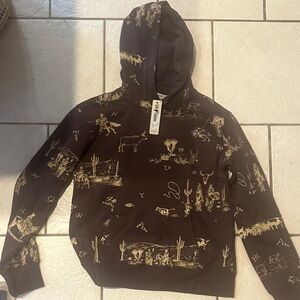 Ariat Kids Hoodie in Brown with Gold Accents